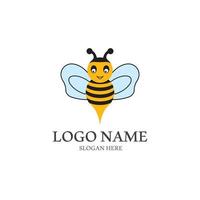 bee logotyp vektor ikon illustration