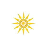 Sonne-Symbol-Logo-Design-Vorlage vektor