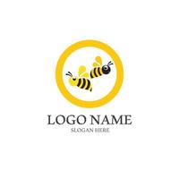 bee logotyp vektor ikon illustration