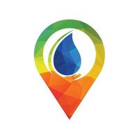 Logo-Vorlagendesign für sicheres Wasser. Wasserpflege-Logo-Vektor-Design. vektor