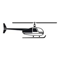 helikopter ikon, enkel stil vektor