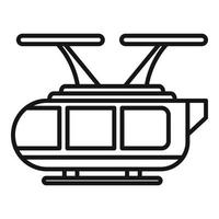 Autonomes Lufttaxi-Symbol, Umrissstil vektor