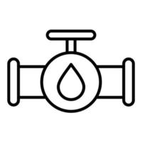 Symbol für die Wasserversorgungsleitung vektor