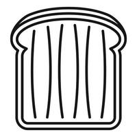 Brot-Toast-Symbol, Umrissstil vektor