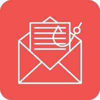 E-Mail-Phishing-Linie runde Ecke Hintergrundsymbole vektor
