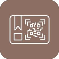 paket qr code linie runde ecke hintergrundsymbole vektor