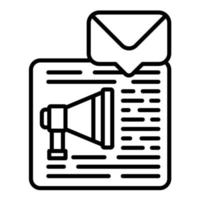 Symbol für E-Mail-Direktmarketing-Linie vektor