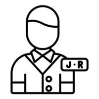 Liniensymbol für Junior-Vertriebsmitarbeiter vektor