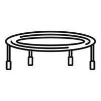 Gym trampolin ikon, översikt stil vektor