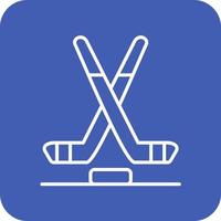 Eishockeylinie runde Ecke Hintergrundsymbole vektor