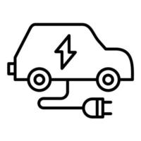 Symbol für Elektroauto-Linie vektor