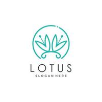 lotus skönhet logotyp design med kreativ begrepp vektor