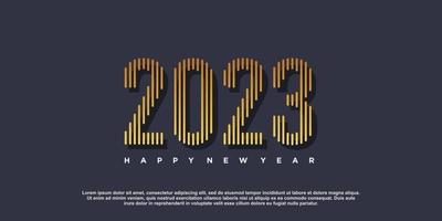2023 Logodesign für das neue Jahr mit kreativem Konzept vektor