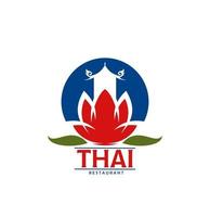 thai kök restaurang ikon eller symbol vektor