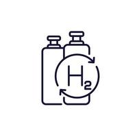 Symbol für Wasserstoffgas-Nachfüllleitung vektor