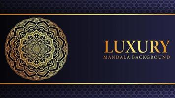 goldfarbene Mandala-Hintergrund-Designvorlage vektor