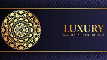 goldfarbene Mandala-Hintergrund-Designvorlage vektor