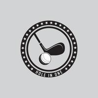 golf logotyp och vektor med slogan mall