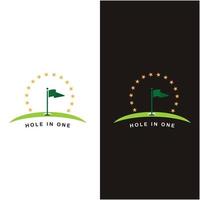 Golf-Logo und Vektor mit Slogan-Vorlage