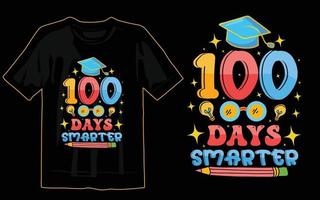 100 Tage Schul-T-Shirt-Designdruck vektor