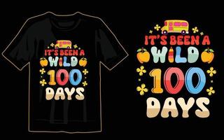 100 Tage Schul-T-Shirt-Designdruck vektor