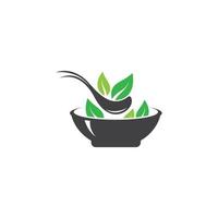 Logo-Vorlage für vegetarisches Essen vektor