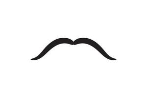 Schnurrbart-Vektor-Symbol. schwarzer Schnurrbart im Retro-Stil. Friseur Vintage Mann Gesicht rasieren vektor