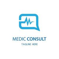 medic konsultieren logo bilder vektor