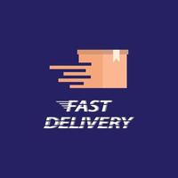 Logosymbol für schnelle Lieferung delivery vektor