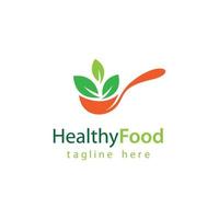hälsosam mat logotyp vektor