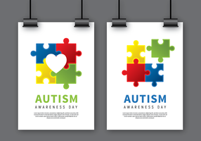 Autismus-Bewusstseins-Plakat Mock Up vektor