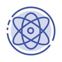 Atom Bildung Physik Wissenschaft blau gepunktete Linie Symbol Leitung vektor