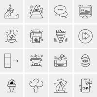 16 universelle Business-Icons Vektor kreative Icon-Illustration zur Verwendung in Web- und Mobilprojekten