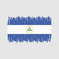 nicaragua flagge bürste vektor