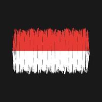 Indonesiens flaggborste vektor