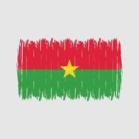 Burkina Faso Flaggenbürste vektor