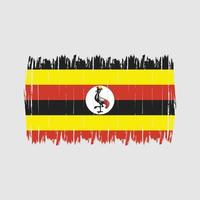 Ugandas flaggborste vektor