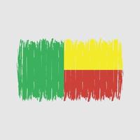 benin flagga borste vektor