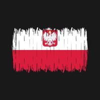 Polen Flagge Pinsel vektor