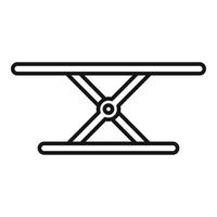 Auto-Service-Lift-Symbol, Umrissstil vektor