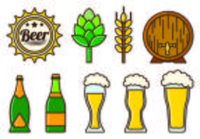 Set Cerveja Icons vektor