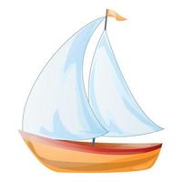 båt Yacht ikon, tecknad serie stil vektor