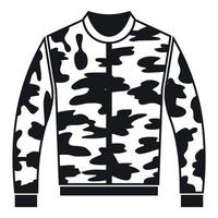 Camouflage-Jacken-Ikone, einfacher Stil vektor
