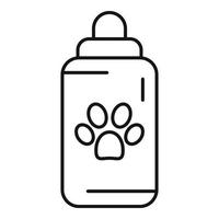 Hundeshampoo-Flaschensymbol, Umrissstil vektor