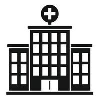 Krankenhaus-Coronavirus-Symbol, einfacher Stil vektor