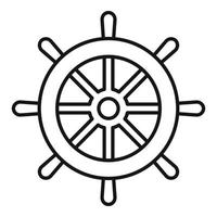 Navigationsschiffsrad-Symbol, Umrissstil vektor