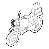 Motorrad mit Cargo-Symbol, isometrischer 3D-Stil vektor