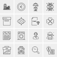 16 universelle Business-Icons Vektor kreative Icon-Illustration zur Verwendung in Web- und Mobilprojekten