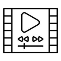 Symbol für die Videoplayer-Linie vektor