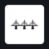 Brücke mit dreieckigem Stützsymbol, einfacher Stil vektor